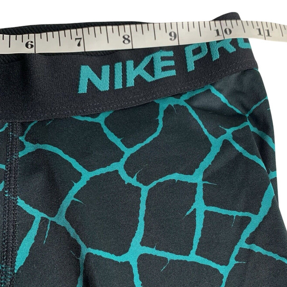 Nike Pro Leggings Women's Size XS Compression Blue Green Giraffe Print Dri-Fit - Picture 5 of 6